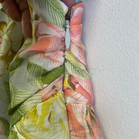 Express Asymmetrical Floral Skirt - Pink, Yellow, Green - Picture 4 of 5